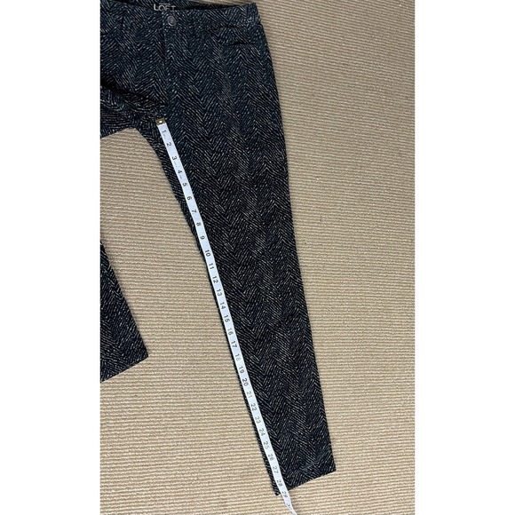 Ann Taylor Loft Supper Skinny Corduroy Pants Women's 26/2 Geometric Black/Tan - Picture 5 of 10